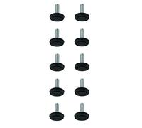cyclingcolors 10X pies niveladores para Muebles Tornillo M6x17 Patas plástico Ajustables Regulables Silla