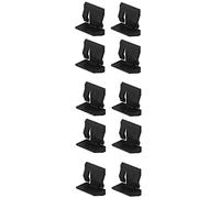 cyclingcolors 10x Portaestantes soportes para estantes 5mm negro plastico tacos tondo muebles