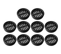 cyclingcolors 10x Rejilla de ventilación redonda 35 mm de plástico Orificio Gabinete Armario Cocina, Negro