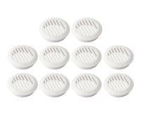 cyclingcolors 10x Rejilla de ventilación redonda 50 mm Diámetro total 60 mm de plástico Orificio Gabinete Armario Cocina, Blanco