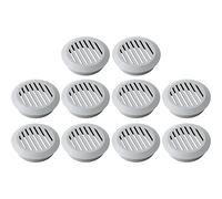 cyclingcolors 10x Rejilla de ventilación redonda 50 mm Diámetro total 60 mm de plástico Orificio Gabinete Armario Cocina, Gris