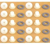 cyclingcolors 10x Rejilla de ventilación, Tapa, Tapa de Orificio, para colchón, somier, Cama, plástico Blanco, 22,5 mm de diámetro