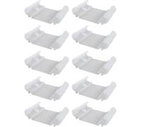 cyclingcolors 10x Soporte Central para láminas ECA 53 × 8 mm plástico para somier Marco de Madera Terminal Cama Mueble fijación Grapa Tornillo, Blanco