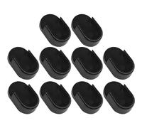 cyclingcolors 10x Soporte de tubo oval barra 30x15 mm de Diámetro de Armario Plástico, Negro