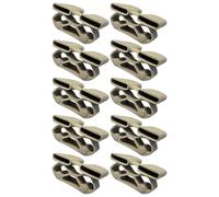 cyclingcolors 10x Soporte Doble Largo para láminas 38 × 8 mm suspendido en elastómero para somier Marco de Madera Terminal Cama Mueble fijación Espiga, Beige