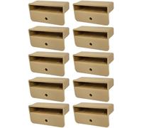 cyclingcolors 10x Soporte monolámina 53 × 8 mm plástico para somier Marco de Madera Terminal Cama Mueble fijación lengüeta Grapa Tornillo, Beige