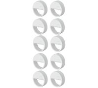 cyclingcolors 10x Soporte para armario ganchos plastico blanco 20mm forma de bocallave Armario Colgante cuadro muebles conector