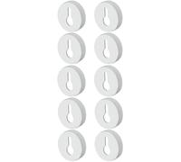 cyclingcolors 10x Soporte para armario ganchos plastico blanco 30mm forma de bocallave Armario Colgante cuadro muebles montaje conector