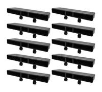 cyclingcolors 10x Soporte para lámina Doble 38 x 8 mm plástico para somier Marco metálico Tope Cama fijación Clips tenón, Negro