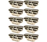 cyclingcolors 10x Soporte para lámina Doble Corto 38 x 8 mm elastómero para somier Marco de Madera Tope Cama fijación Tornillo tenón, Beige
