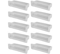 cyclingcolors 10x Soporte para lámina encastrable 53 x 8 mm plástico para somier Marco de Madera Tope Cama fijación a mortajar, Blanco