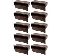 cyclingcolors 10x Soporte para lámina monolámina 63 x 12 mm plástico para somier Marco de Madera Tope Cama fijación lengüeta Grapa Tornillo, marrón Oscuro