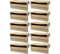 cyclingcolors 10x Soporte para lámina monolámina 63 x 8 mm plástico para somier Marco de Madera Tope Cama fijación lengüeta Grapa Tornillo, Beige