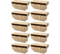 cyclingcolors 10x Soporte para lámina monolámina 63 x 8 mm plástico para somier Marco de Madera Tope Cama fijación lengüeta Grapa Tornillo, Beige