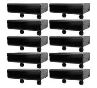 cyclingcolors 10x Soporte para lámina Simple 63 x 12 mm plástico para somier Marco metálico Tope Cama fijación Clips tenón, Negro