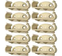 cyclingcolors 10x Soporte para láminas 63 × 12 mm plástico para somier Marco de Madera Terminal Cama Mueble fijación Grapa Tornillo, Beige