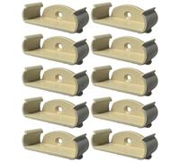 cyclingcolors 10x Soporte para láminas 63 × 12 mm plástico para somier Marco de Madera Terminal Cama Mueble fijación Espiga Tornillo, Beige