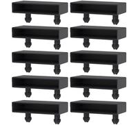 cyclingcolors 10x Soporte Simple para láminas 53 × 8 mm plástico para somier Marco metálico Terminal Cama Mueble fijación Clip Espiga, Negro