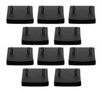 cyclingcolors 10x Soportes Laminas Somier Listones de Cama Doble 63x10mm Tapas de plástico Negro Madera