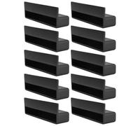 cyclingcolors 10x Soportes Laminas Somier Listones de Cama Simple 100 x 12 mm Tapas de plástico Negro Madera
