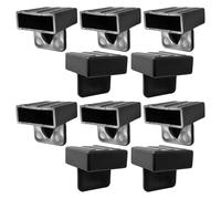 cyclingcolors 10x Soportes Laminas Somier Listones de Cama Simple 36 x 12 mm Tapas de plástico Negro Madera