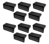 cyclingcolors 10x Soportes Laminas Somier Listones de Cama Simple 53mm x 8mm Tapas de plástico Negro Madera