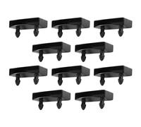 cyclingcolors 10x Soportes Laminas Somier Listones de Cama Simple 53x10mm Tapas de plástico Negro Madera