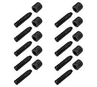 cyclingcolors 10x Tacos Guía Plástico Tuercas de Inserción con Casquillo para Extensión de Mesa Muebles Universales, Negro