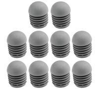 cyclingcolors 10x Tapas de Tubo Redondas para Sillas Tapón de Goma Dura Antideslizante Gris Pies Insertos Mesa Muebles, 20mm