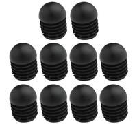 cyclingcolors 10x Tapas de Tubo Redondas para Sillas Tapón de Goma Dura Antideslizante Negro Pies Insertos Mesa Muebles, 20mm