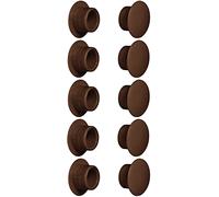 cyclingcolors 10x Tapas embellecedor negro blanco gris marrón Capuchón tapones tapón tape inserción tapa (Ø15mm/ marrón oscuro RAL8014)