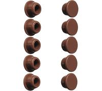 cyclingcolors 10x Tapas embellecedor negro blanco gris marrón Capuchón tapones tapón tape inserción tapa (Ø6mm/ marrón RAL 8007)