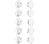cyclingcolors 10x Tapas embellecedor negro blanco gris marrón Capuchón tapones tapón tape inserción tapa (Ø8mm/ blanco RAL 9010)