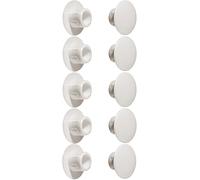 cyclingcolors 10x Tapas embellecedor negro blanco gris marrón Capuchón tapones tapón tape inserción tapa (Ø5mm / blanco RAL 9010)