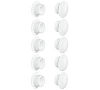 cyclingcolors 10x Tapas embellecedor negro blanco gris marrón Capuchón tapones tapón tape inserción tapa (Ø12mm/ blanco RAL 9010)