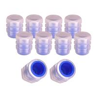 cyclingcolors 10x Tapas Tapones de Válvula Fosforescente Luminoso de Rueda Neumáticos Coche Moto Bicicleta Schrader, Azul