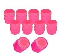cyclingcolors 10x Tapas Tapones de Válvula Fosforescente Luminoso de Rueda Neumáticos Coche Moto Bicicleta Schrader, Rosa