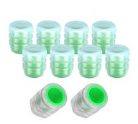 cyclingcolors 10x Tapas Tapones de Válvula Fosforescente Luminoso de Rueda Neumáticos Coche Moto Bicicleta Schrader, Verde
