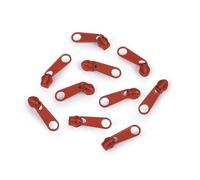 cyclingcolors 10x Tirador de Cremallera Tamaño N°3 de Metal Cursor Kit de Reparación Reemplazo Ropa Vaqueros Maleta Equipaje, oxidado oscuro