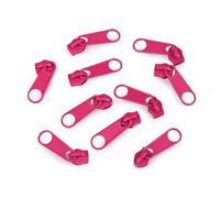 cyclingcolors 10x Tirador de Cremallera Tamaño N°5 de Metal Cursor Kit de Reparación Reemplazo Ropa Vaqueros Maleta Equipaje, rosa oscuro