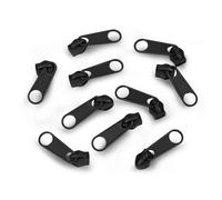 cyclingcolors 10x Tirador de Cremallera Tamaño N°5 de Metal Cursor Kit de Reparación Reemplazo Ropa Vaqueros Maleta Equipaje, negro