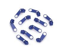 cyclingcolors 10x Tirador de Cremallera Tamaño N°5 de Metal Cursor Kit de Reparación Reemplazo Ropa Vaqueros Maleta Equipaje, azul real