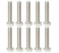 cyclingcolors 10x Tornillo hexagonal DIN 933 ISO 4017 Cabeza Hexagonal Acero Inoxidable A2 Rosca Completa Métrico Tornillo de Máquina, M4x30mm