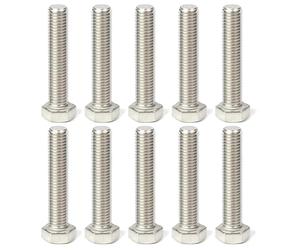 cyclingcolors 10x Tornillo hexagonal DIN 933 ISO 4017 Cabeza Hexagonal Acero Inoxidable A2 Rosca Completa Métrico Tornillo de Máquina, M8x100mm