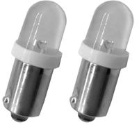 cyclingcolors 1x Bombilla 12V 4W BA9S LED lampara luz luces posicion interior matricula bombillas coche, blanco (Paquete de 2)