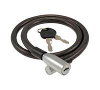 cyclingcolors 1x Candado para bicicleta, 10 mm de diámetro x 650 mm de largo, con llave, color negro