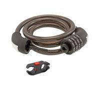 cyclingcolors 1x Candado para bicicleta, 12 mm de diámetro x 1000 mm de largo, cerradura de combinación, montaje en cuadro