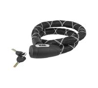 cyclingcolors 1x Candado para bicicleta, 22 mm de diámetro x 1200 mm de longitud, con llave, reforzado, color negro