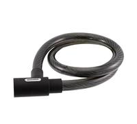 cyclingcolors 1x Candado para bicicleta, 25 mm de diámetro x 1200 mm de largo, con llave, reforzado, color negro