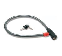 cyclingcolors 1x Candado para bicicleta, 5 mm de diámetro x 600 mm de largo, con llave, color negro